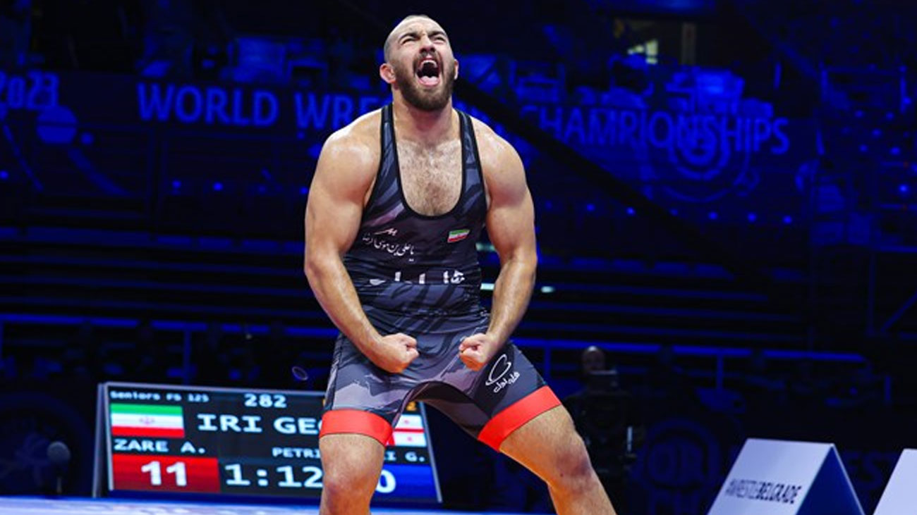  فری اسٹائل ریسلنگ: امیر حسین زرے نے گولڈ میڈل جیت لیا